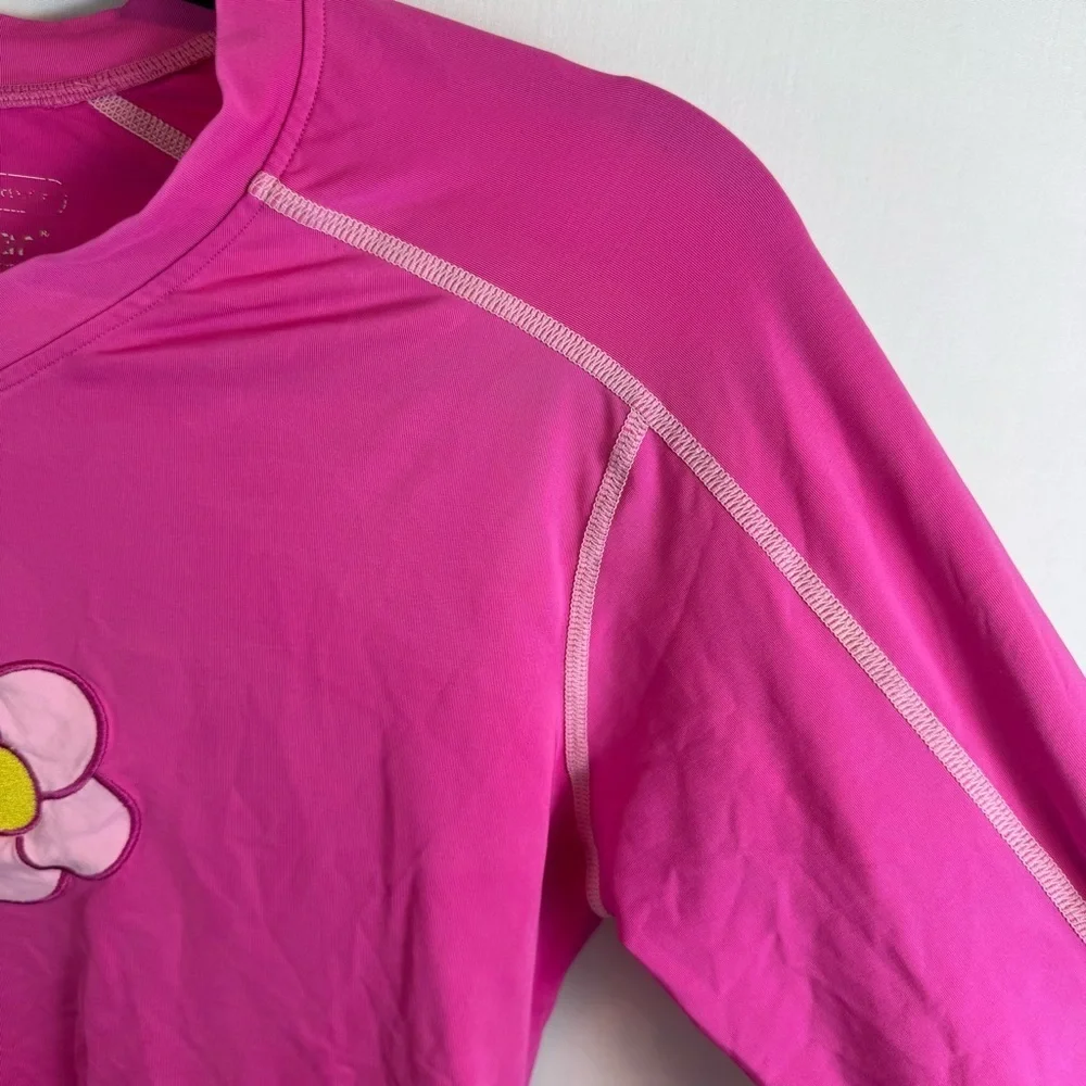 Coolibar Pink Long Sleeve RashGuard Girls Size L